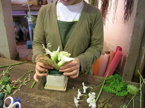 花 花屋 花束 アレンジメント カサブランカ